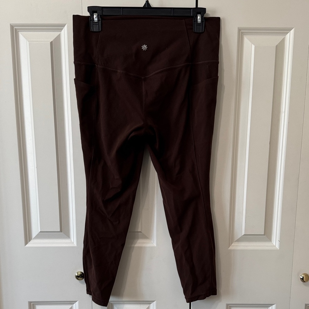 Athleta High-Rise Salutation Stash Brown/Truffle Leggings 7/8 - Picture 5 of 6